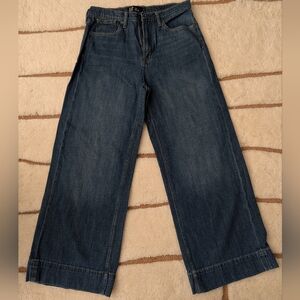 GAP Women’s High Rise Wide Leg Jeans – Dark Wash, Size 10